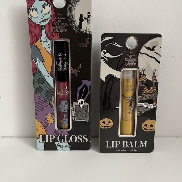 Disney Other - Disney Nightmare Before Christmas Lip Gloss and Balm Duo - Purple and Gold